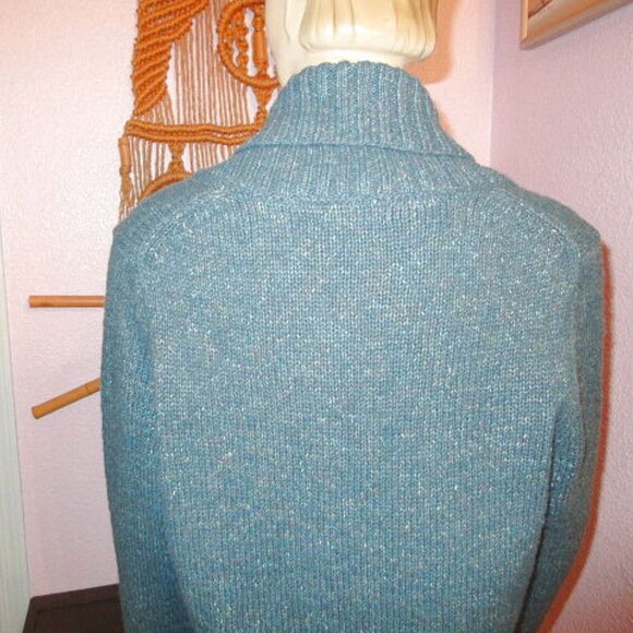 Charter Club Wool Blend Sweater Size L Shawl Collar Pullover Marled Shimmer NWT - Picture 6 of 9